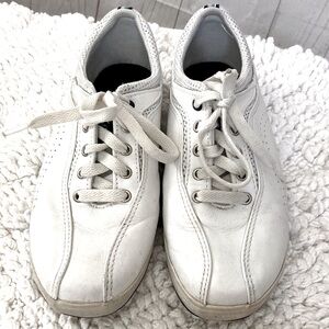 Keds Size 7 White Sneakers Athletic Walking Shoes Leather Upper